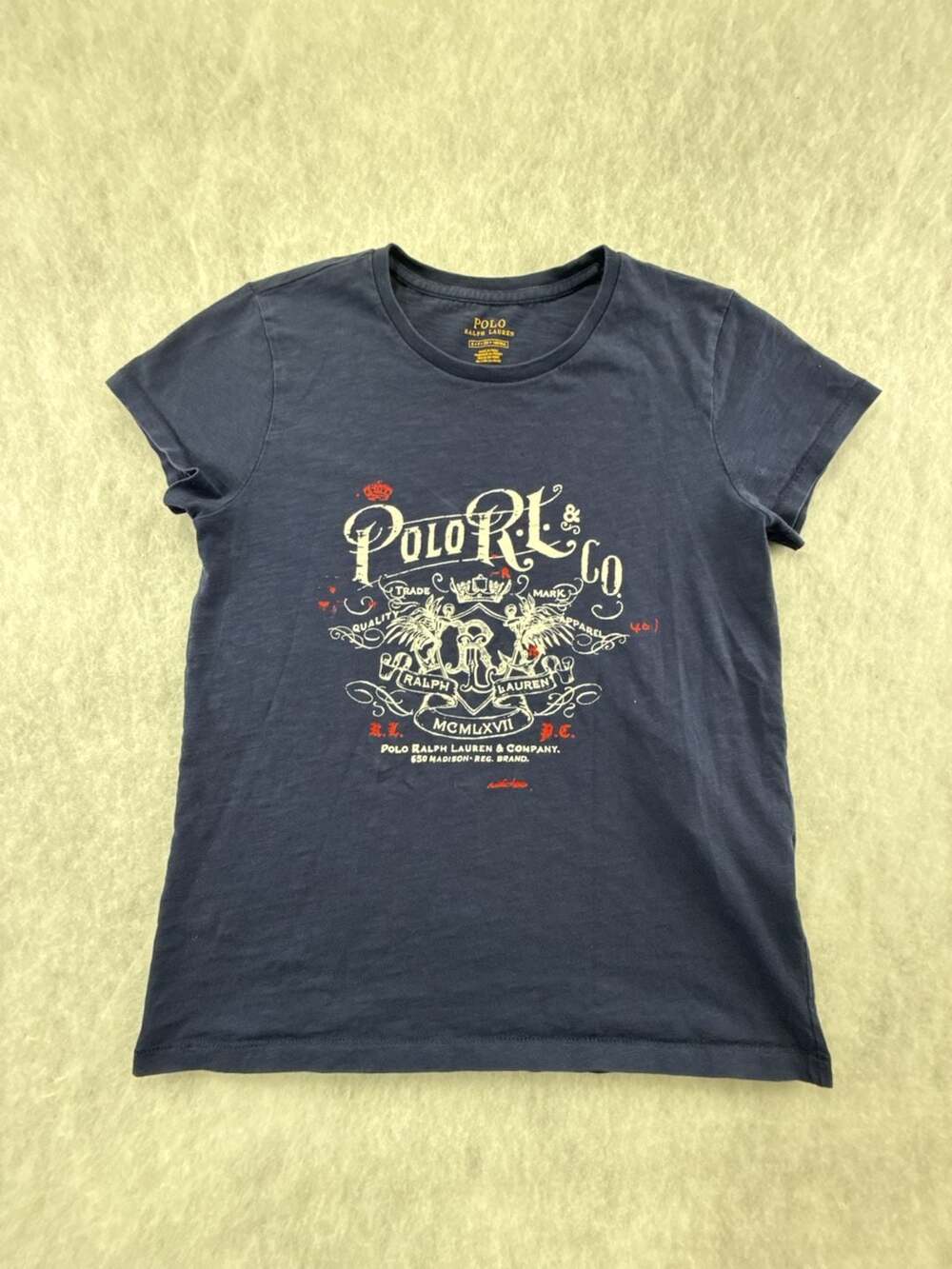 Polo Ralph Lauren Graphic T-Shirt Navy Blue Size S